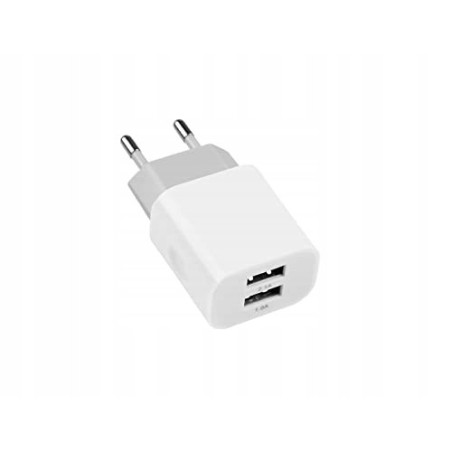 Ładowarka uniwersalna MUTTO 5V2A/10W z 2 portami USB biała