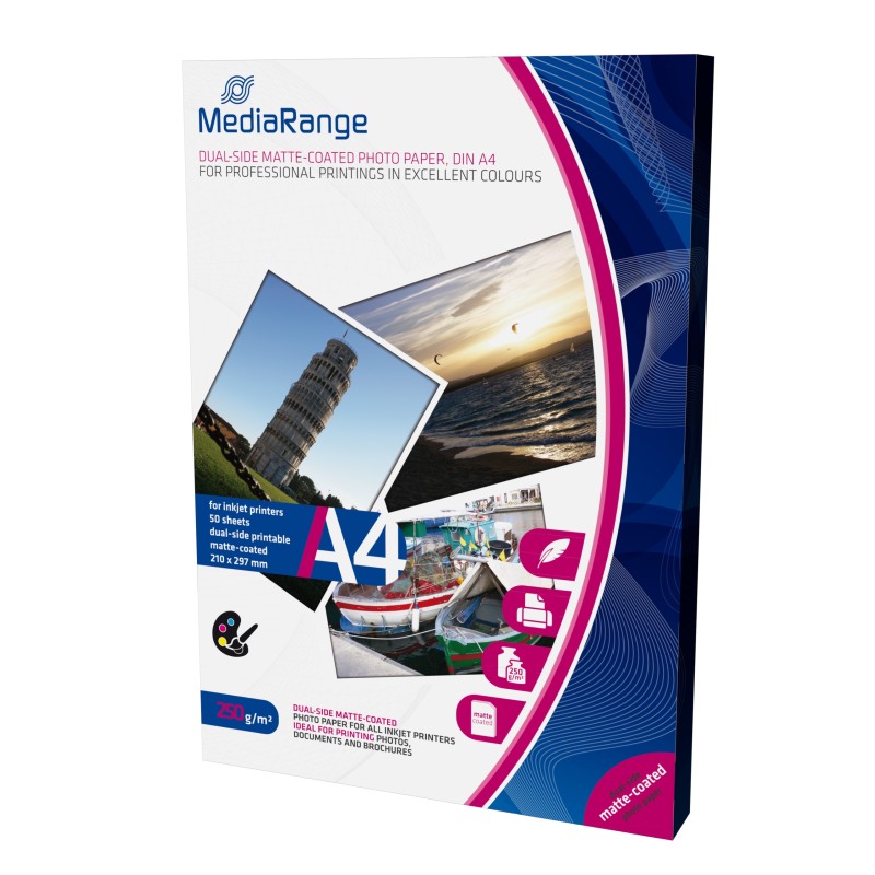 Outlet Papier fotograficzny MediaRange MRINK112 50 szt. 250 g/m² matowy