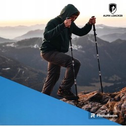 Outlet Kije trekkingowe Alpin Loacker Carbon Pro Series 115-135 cm lekkie