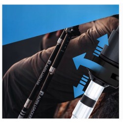 Outlet Kije trekkingowe Alpin Loacker Carbon Pro Series 115-135 cm lekkie
