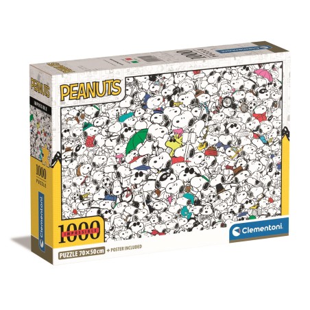 Outlet PUZZLE 1000 COMPACT IMPOSSIBLE PEANUTS, CLEMENTONI