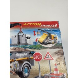 Outlet Playmobil Action Heroes Ciężarówka budowlana z dźwigiem HDS 71750