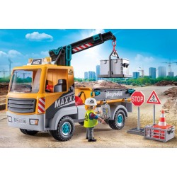 Outlet Playmobil Action Heroes Ciężarówka budowlana z dźwigiem HDS 71750