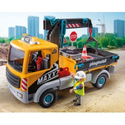 Outlet Playmobil Action Heroes Ciężarówka budowlana z dźwigiem HDS 71750