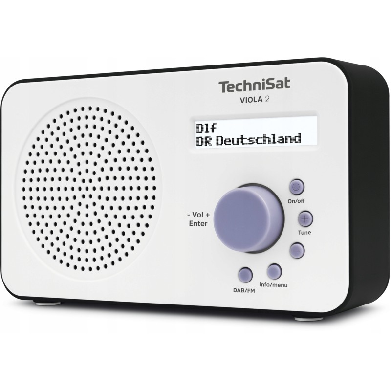 USZKODZONY Radio sieciowo-bateryjne DAB+ FM TechniSat Viola 2 Biały