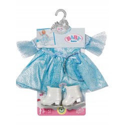 Zestaw BABY born Księżniczka na lodzie sukienka 43cm dla lalki + łyżwy CE
