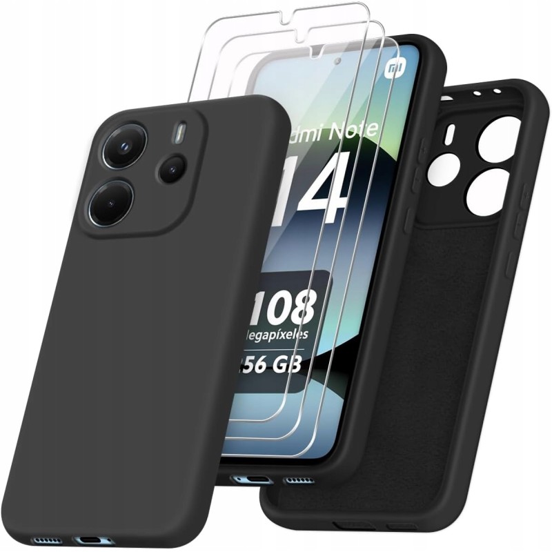 Outlet Etui Xiaomi Redmi Note 14 4G Global lekkie TPU + 3x Szkło Hartowane