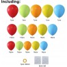 BALONY KOLOROWE LATEKSOWE TĘCZOWE 155szt. +taśma I wstążka trwałe do łuku