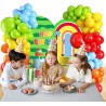 BALONY KOLOROWE LATEKSOWE TĘCZOWE 155szt. +taśma I wstążka trwałe do łuku
