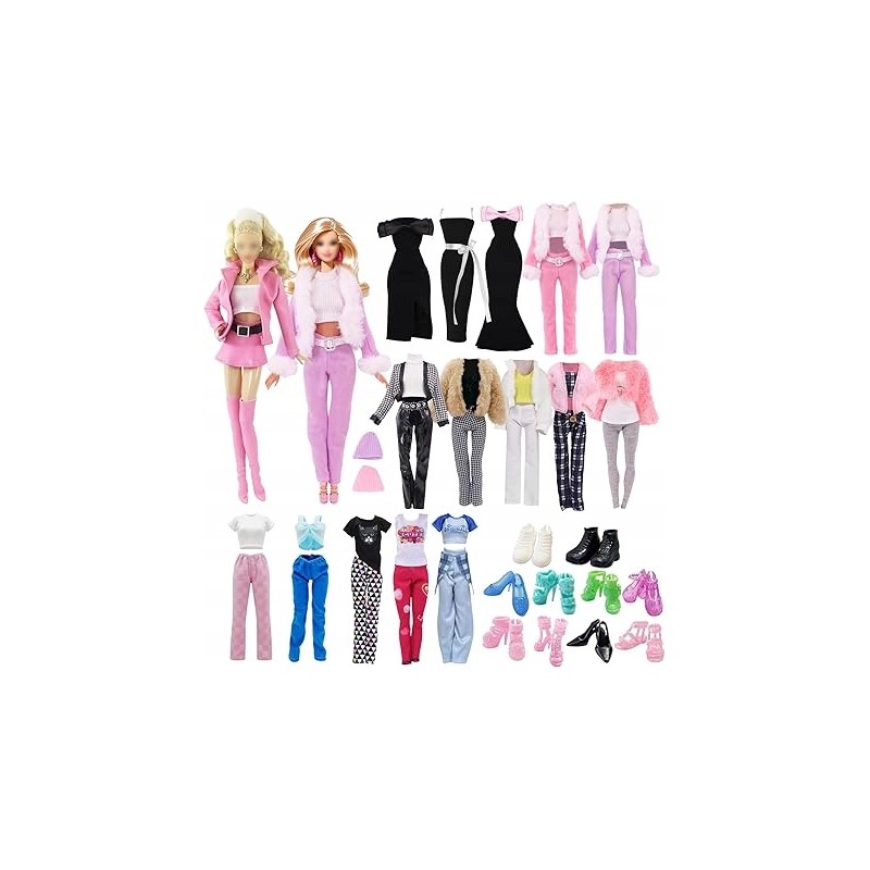18 ubranek dla lalek Barbie zestawy spódniczka buty kurtka modny strój CE