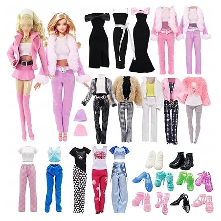 18 ubranek dla lalek Barbie zestawy spódniczka buty kurtka modny strój CE