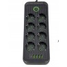 Outlet Przedłużacz listwowy LEDLUX dł. 2 m 8 szt. gniazd czarny IP20+ USB