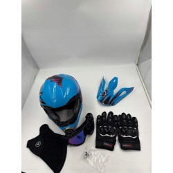 Outlet Kask motocyklowy cross ATV + gogle rękawice maska r. M 57-58 cm