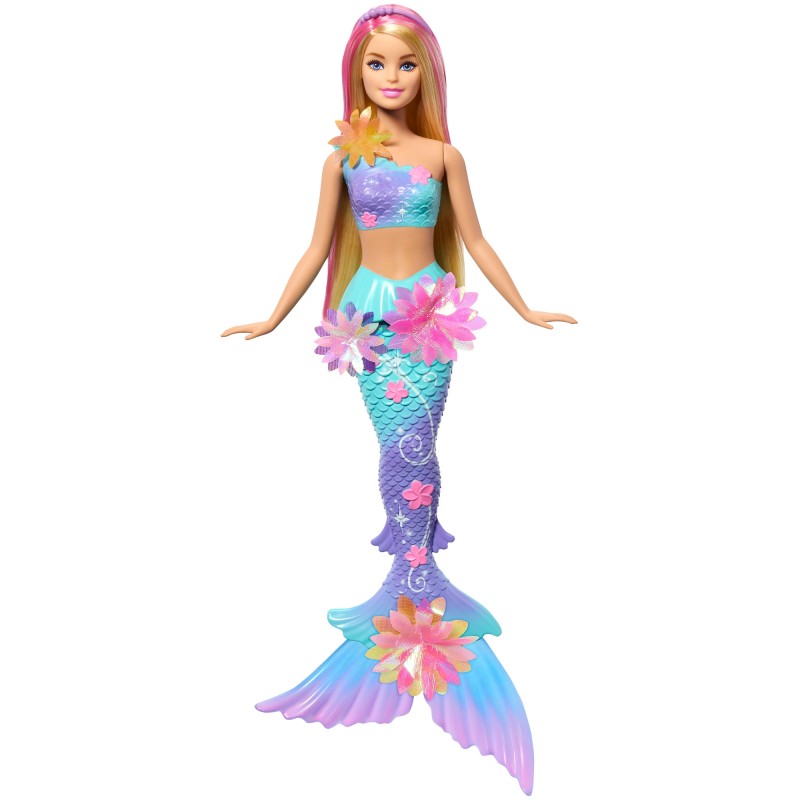 Lalka Barbie Dreamtopia Syrenka Rozkwitające kwiaty Blondynka JDM72 30 cm