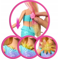 Lalka Barbie Dreamtopia Syrenka Rozkwitające kwiaty Blondynka JDM72 30 cm