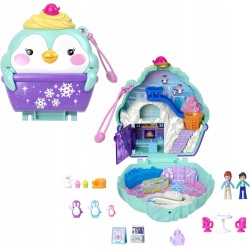 POLLY POCKET DOMEK ŚNIEŻNY PINGWINEK LALKI PINGWINY FIGURKI ZA6050 PREZENT