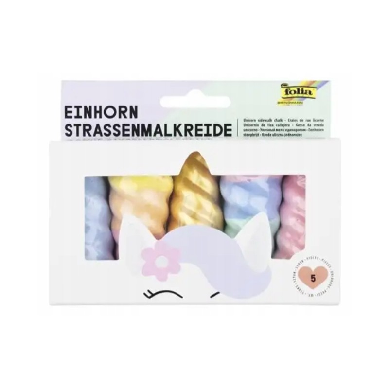 Outlet Folia kreda chodnikowa 5 sztuk kolor mix gruba bezpieczna zestaw