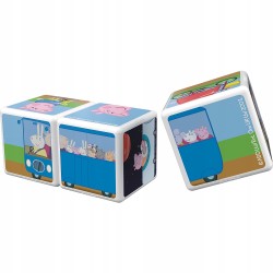 Outlet Klocki magnetyczne Świnka Peppa Pig GeoMag MagiCube 3el. 12m+ magnes