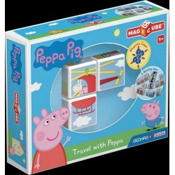 Outlet Klocki magnetyczne Świnka Peppa Pig GeoMag MagiCube 3el. 12m+ magnes