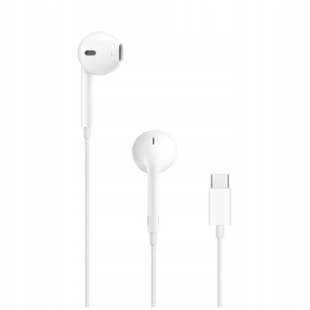 Słuchawki przewodowe dokanałowe Do Apple EarPods USB-C regulacja głośności