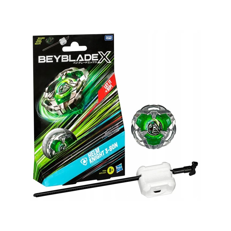 Beyblade X - Zestaw startowy Helm Knight 3-80N zielony - G0175 F9581