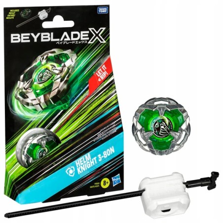 Beyblade X - Zestaw startowy Helm Knight 3-80N zielony - G0175 F9581