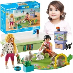PLAYMOBIL MY LIFE DZIEWCZYNKI Z KRÓLIKAMI FIGURKI AKCESORIA 30 EL. 71753