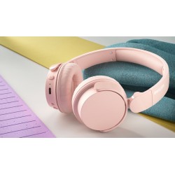 Outlet Philips Nauszne słuchawki bezprzewodowe Bluetooth różowe TAH4209PK