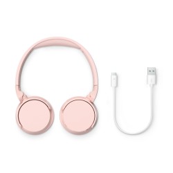 Outlet Philips Nauszne słuchawki bezprzewodowe Bluetooth różowe TAH4209PK