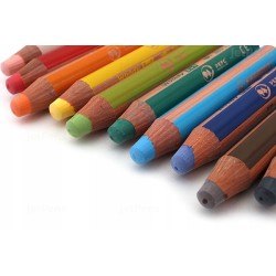 Outlet Kredki grube XXL Stabilo Woody 3w1 10 kolorów z temperówką Woody