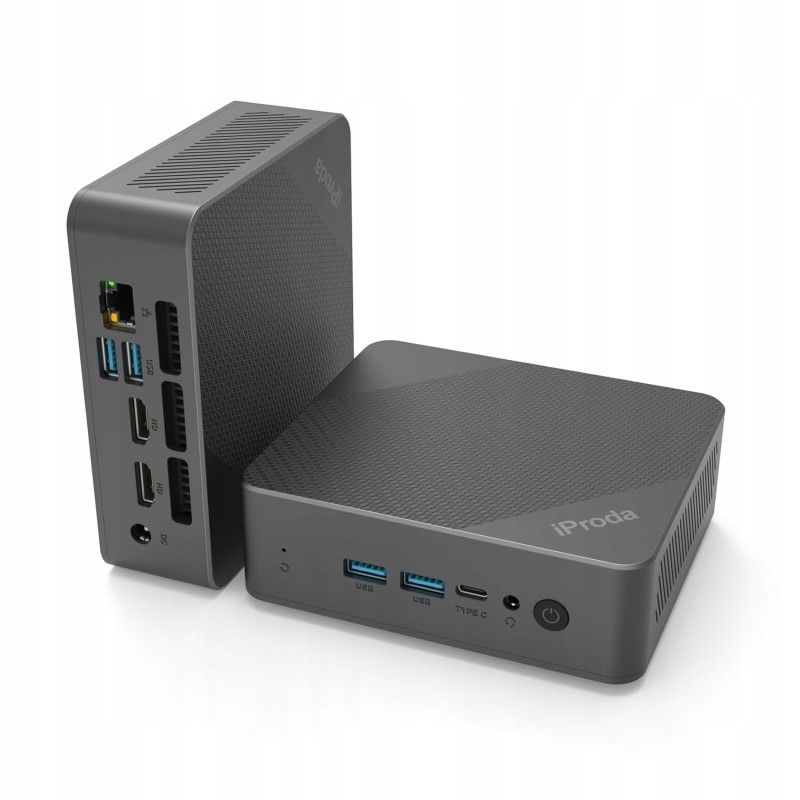 Outlet iProda Mini PC N100 8GB 256GB SSD Windows 11 HDMI USB C WiFi czarny
