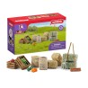 Schleich Zestaw do karmienia koni SLH-42105 16 el. siano kreatywna zabawa