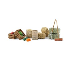 Schleich Zestaw do karmienia koni SLH-42105 16 el. siano kreatywna zabawa