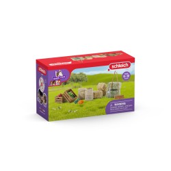 Schleich Zestaw do karmienia koni SLH-42105 16 el. siano kreatywna zabawa