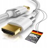 Outlet Kabel HDMI 2.1 8K 60Hz 4K 120Hz dł. kabla 4 m biały HDR ARC 48Gbps