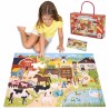 Outlet Puzzle dla dzieci BONNYCO XXL 60x40cm farma zwierzęta na wsi jakość