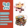 Outlet Puzzle dla dzieci BONNYCO XXL 60x40cm farma zwierzęta na wsi jakość