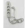 Outlet Listwa zasilająca 6w1 3 gniazda 3 USB 2m wyłącznik przepięciowa