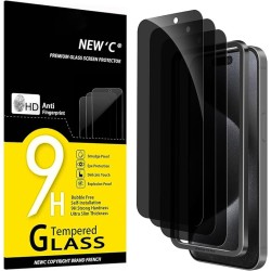 Outlet Szkło hartowane prywatyzujące NEW'C do Iphone 15 PRO(6,1") 3 szt.