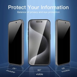 Outlet Szkło hartowane prywatyzujące NEW'C do Iphone 15 PRO(6,1") 3 szt.