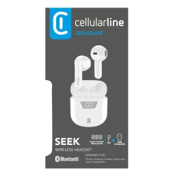 Outlet Słuchawki bezprzewodowe douszne CELLULARLINE Seek Biały