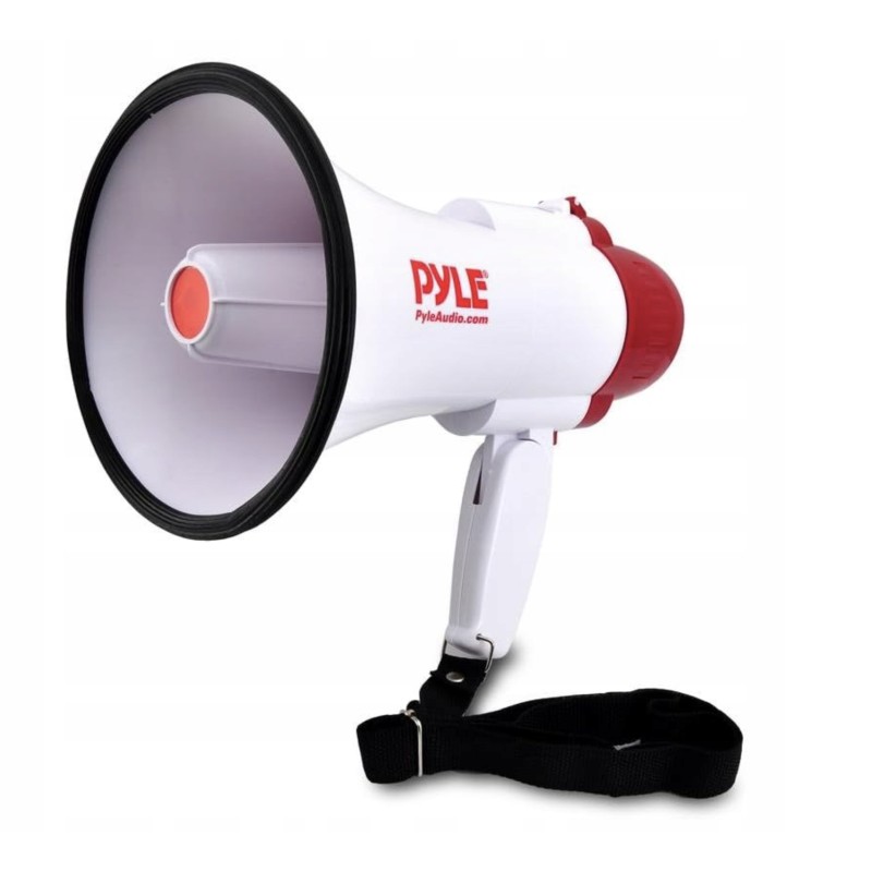 Outlet PRZENOŚNY LEKKI MEGAFON PYLE PMP30 30W Z WBUDOWANĄ SYRENĄ GŁOŚNY