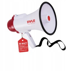 Outlet PRZENOŚNY LEKKI MEGAFON PYLE PMP30 30W Z WBUDOWANĄ SYRENĄ GŁOŚNY