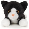 Pluszowy kot czarno-biały Uni-Toys 20 cm realistyczna maskotka eco z głosem