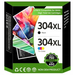 Outlet Washope 304XL tusz do HP Envy 5030 i DeskJet 2620 komplet BK i kolor
