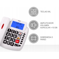 SPC 3296B Komfortowy telefon głośnomówiący z 2 dużymi klawiszami OPIS
