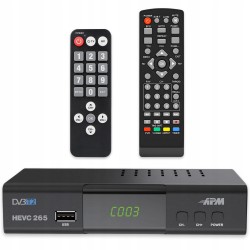 Outlet DEKODER APM Dekoder TNT H.265 HEVC DVB-T2 DVB-C HDMI SCART USB