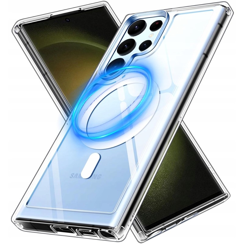 Outlet Ivoler przezroczyste etui pancerne MagSafe do Samsung Galaxy S23