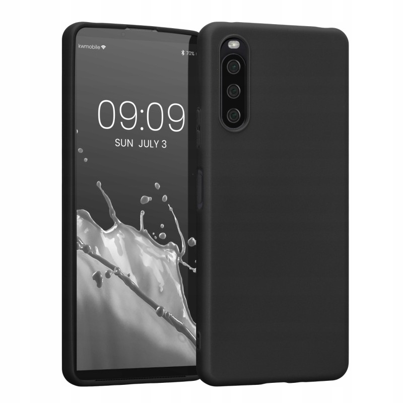 Outlet Kwmobile gumowe etui do Sony XPERIA 10 IV czarne PERFECT DOPASOWANIE