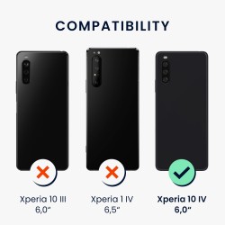 Outlet Kwmobile gumowe etui do Sony XPERIA 10 IV czarne PERFECT DOPASOWANIE